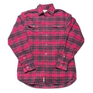 Jachs Red Black Plaid Flannel Shirt - Men's Medium - Thick Cotton